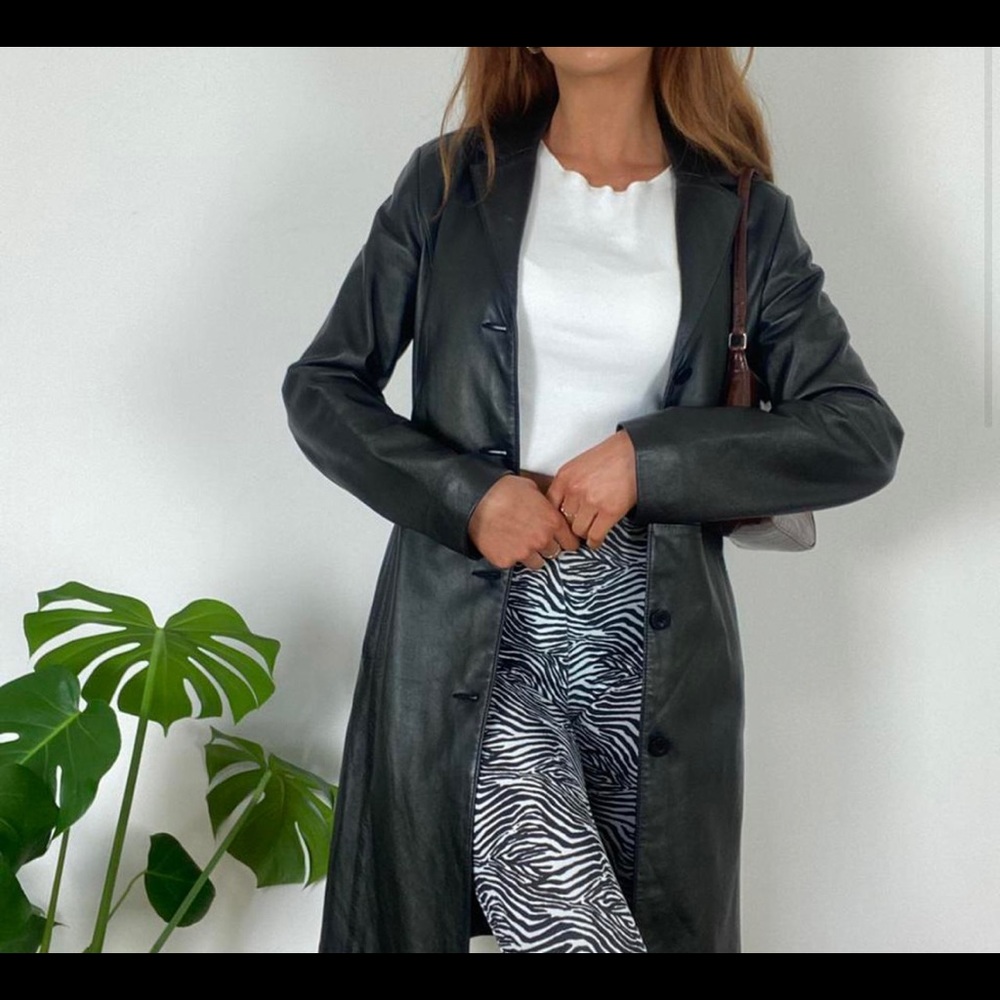 Vintage genuine leather coat